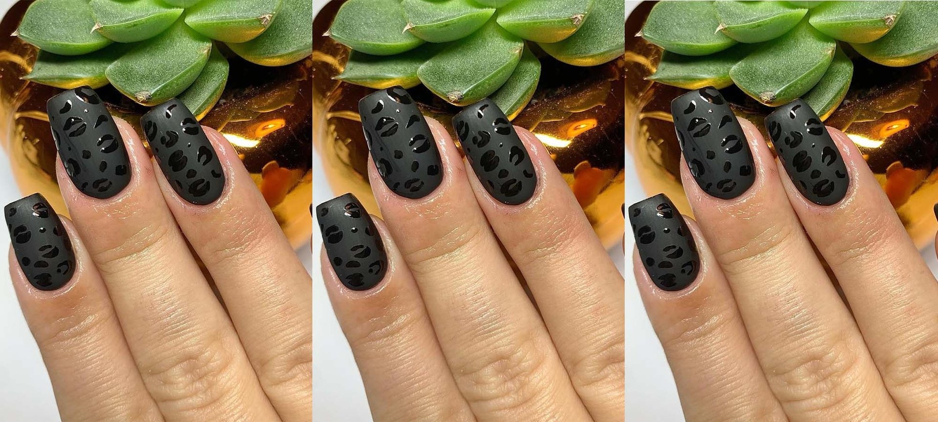 black nail designs acrylic nails