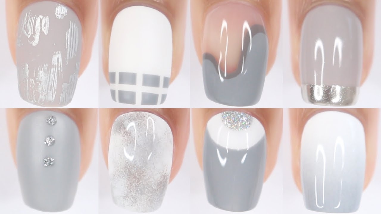 10 EASY GRAY NAIL IDEAS New Nail Art Designs Compilation YouTube
