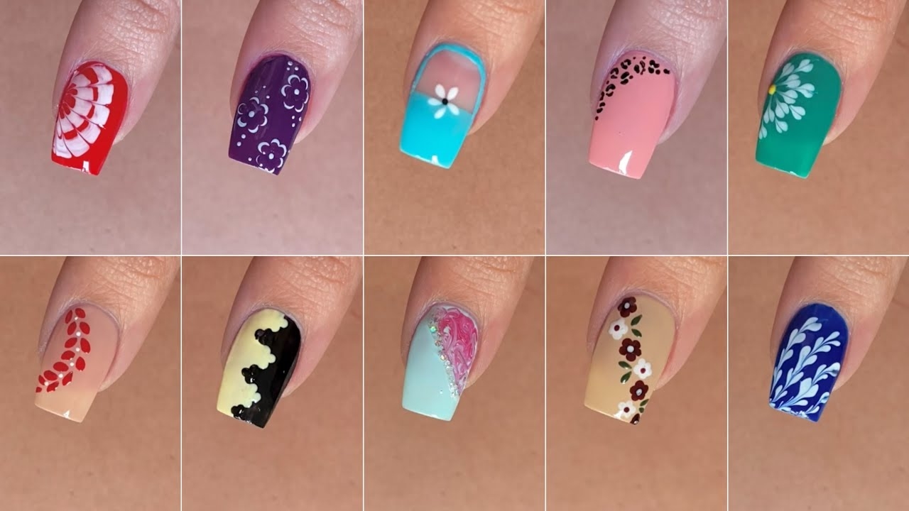 10 Easy Nail Art Designs For Beginners Simple Nail Art Designs Tutorial YouTube