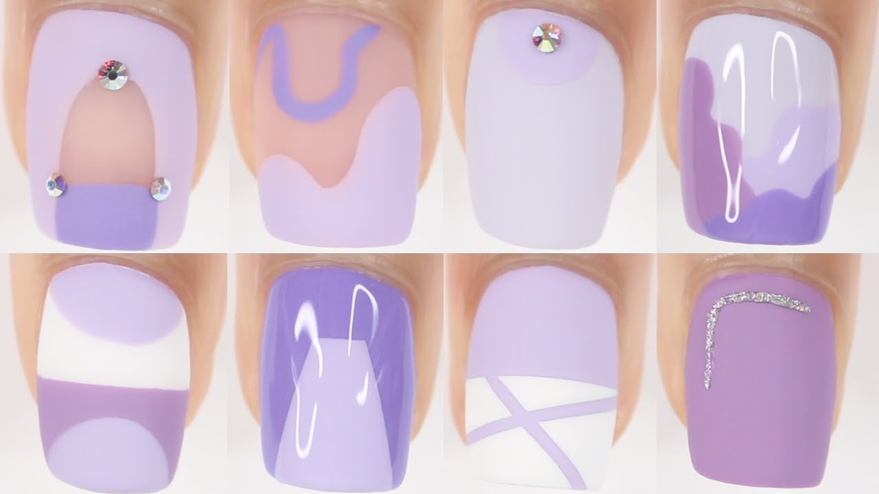 10 EASY NAIL ART IDEAS Purple Nail Art Designs Compilation Summer Nail Polish Colors YouTube