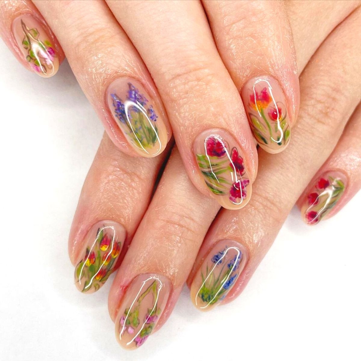 floral nail art designs