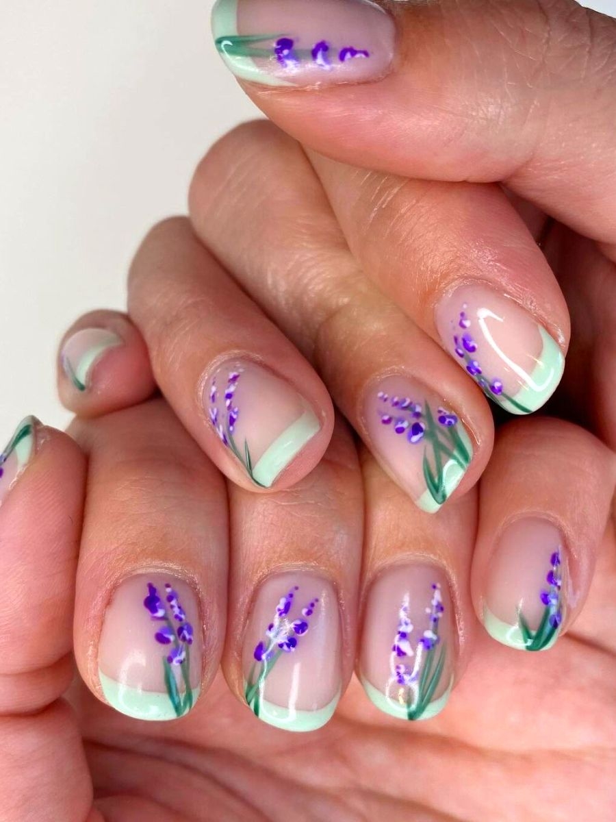 simple flower nail art designs