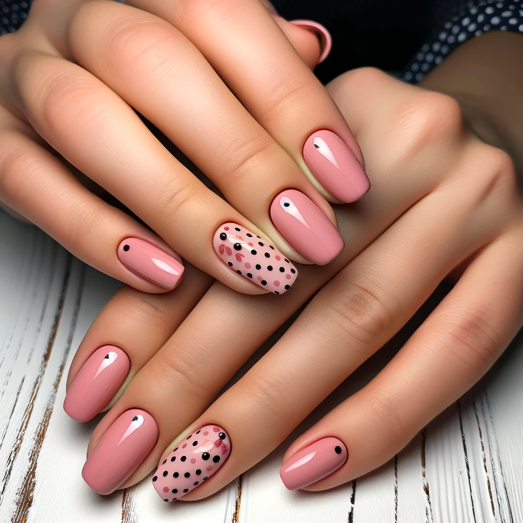 10 Gorgeous And Easy Pink And Black Nail Art Ideas