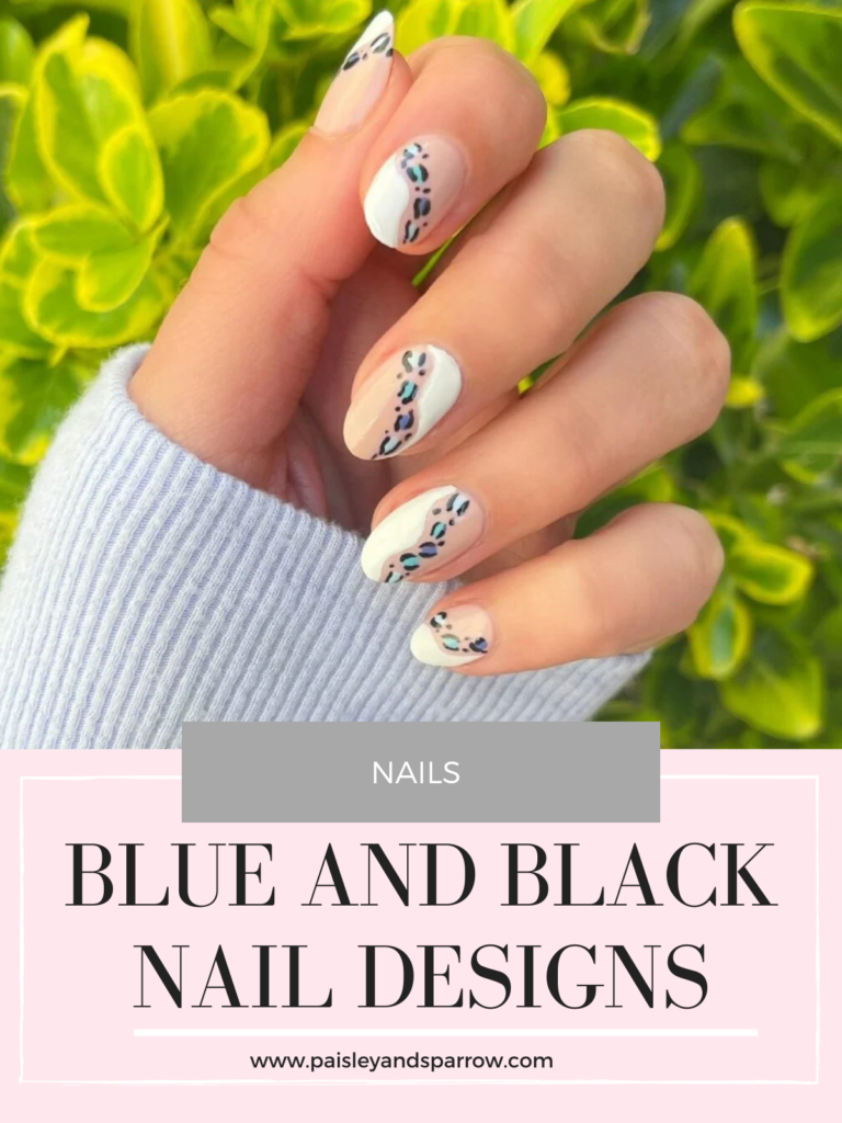 10 Stunning Blue And Black Nail Designs To Try 2024 