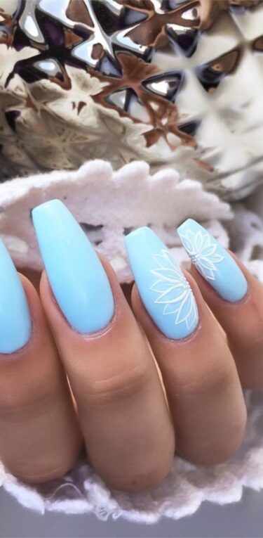 Summer Blue Nail Designs