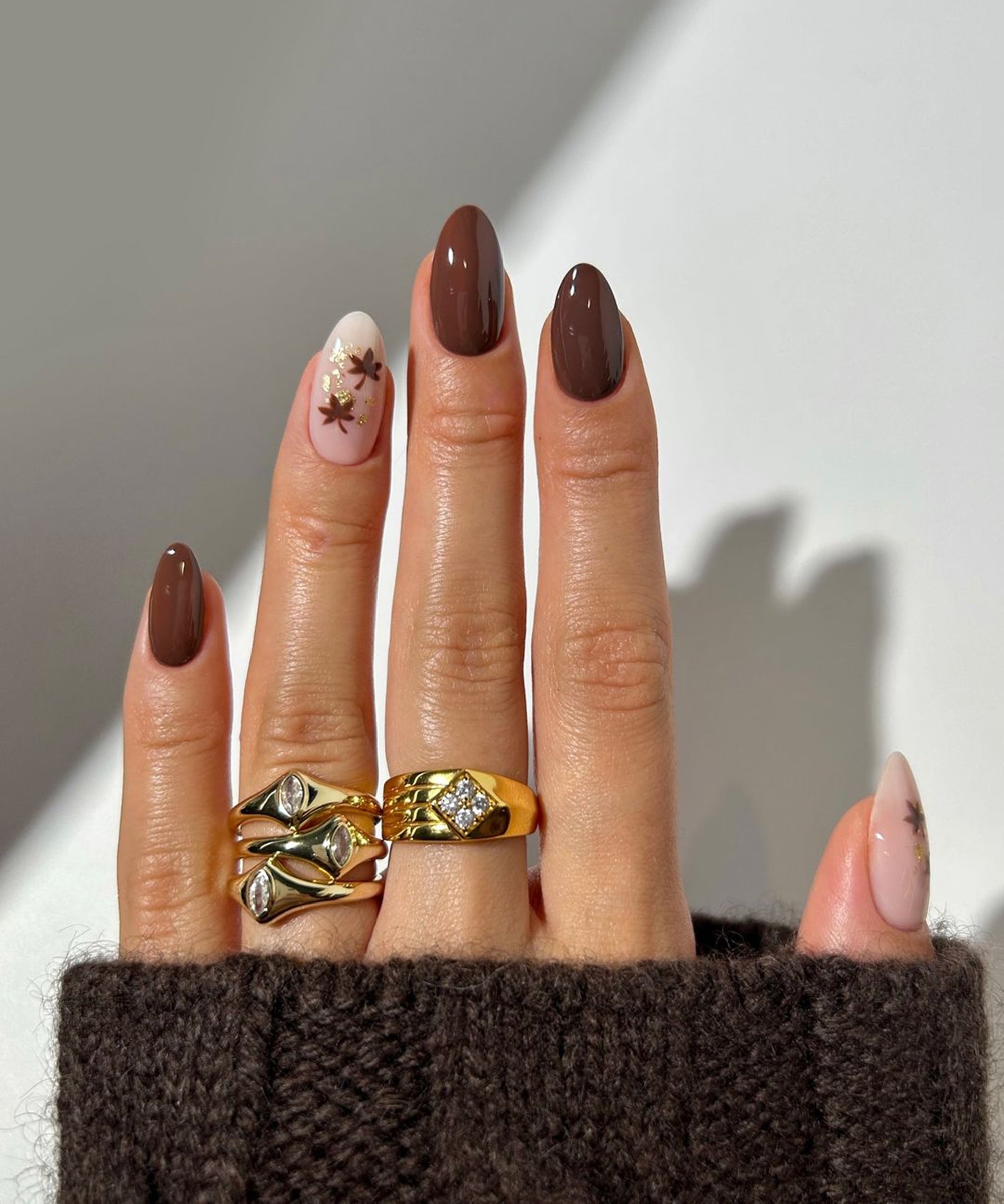 brown nail design brown nail design
