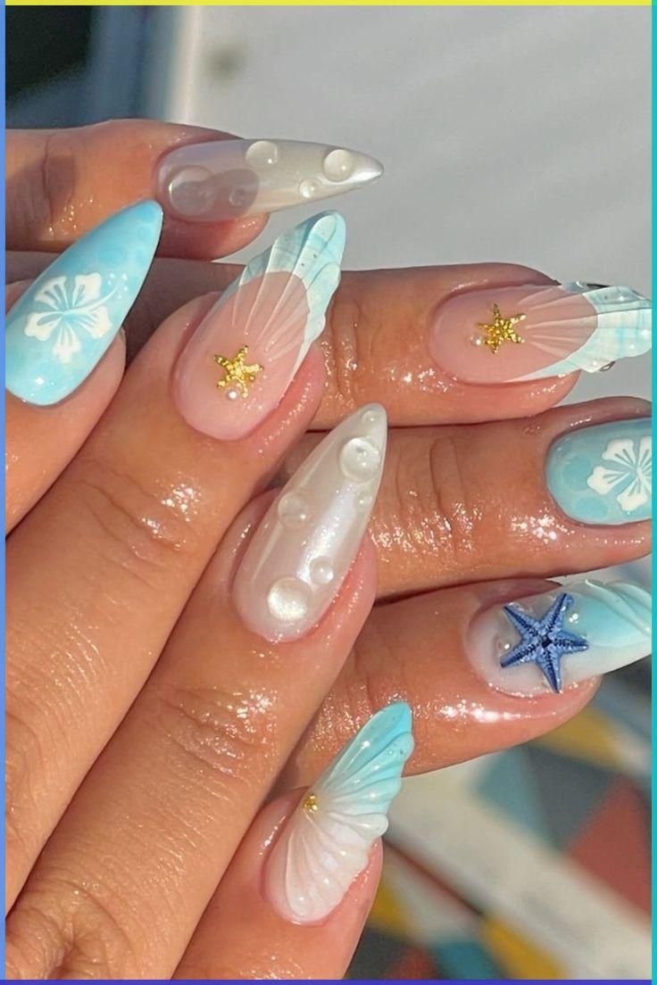 15 Best Beach Themed Nails Ideas For A Stylish Summer Look Beach Nails Aesthetic