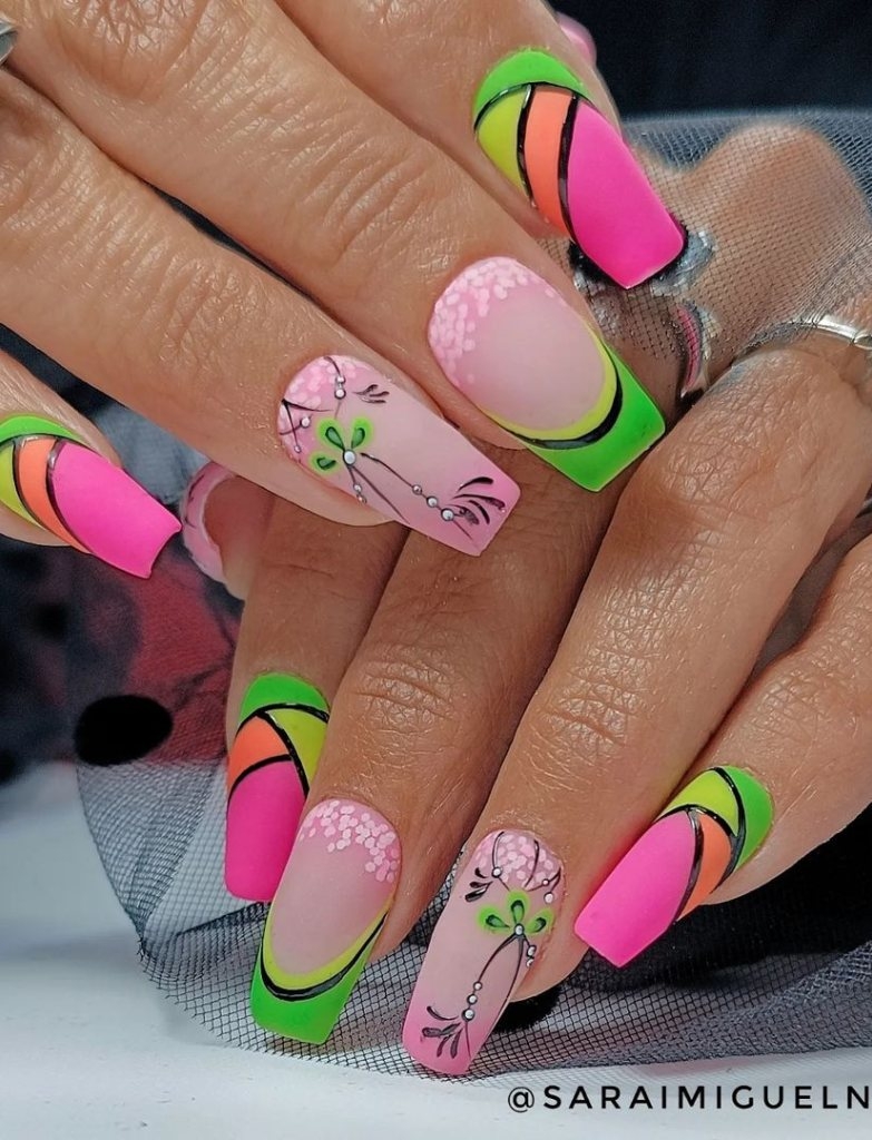 15 Fun Neon Nail Designs You ll Be Obsessed With This Summer