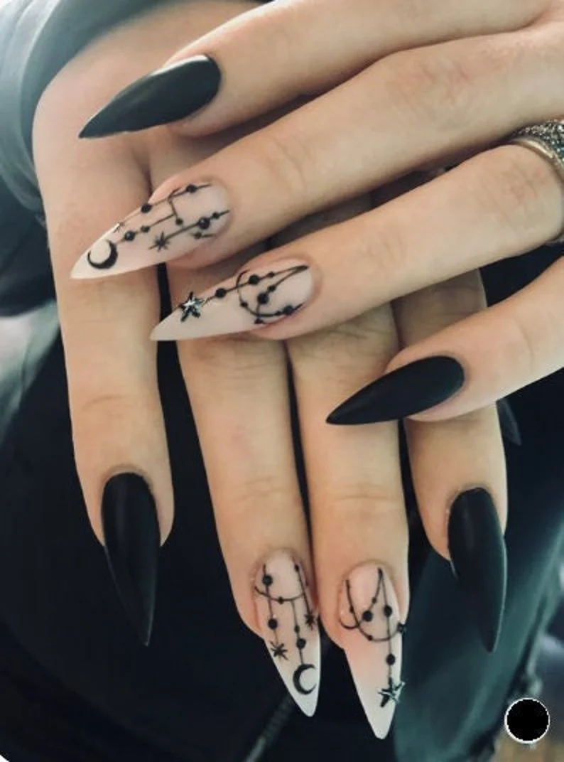 15 Gothic Black And Stiletto Nail Ideas And Inspirations 15 Gothic Black And Stiletto Nail Ideas And Inspirations