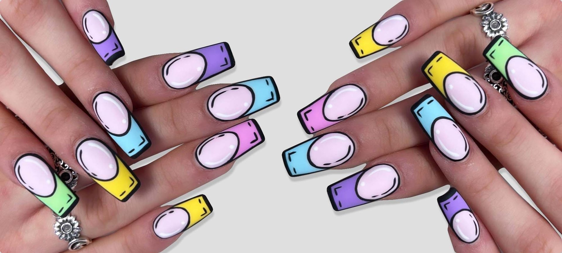 cartoon nail designs