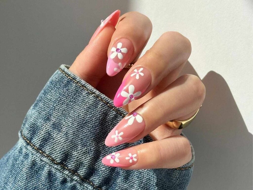 cute pink nail designs