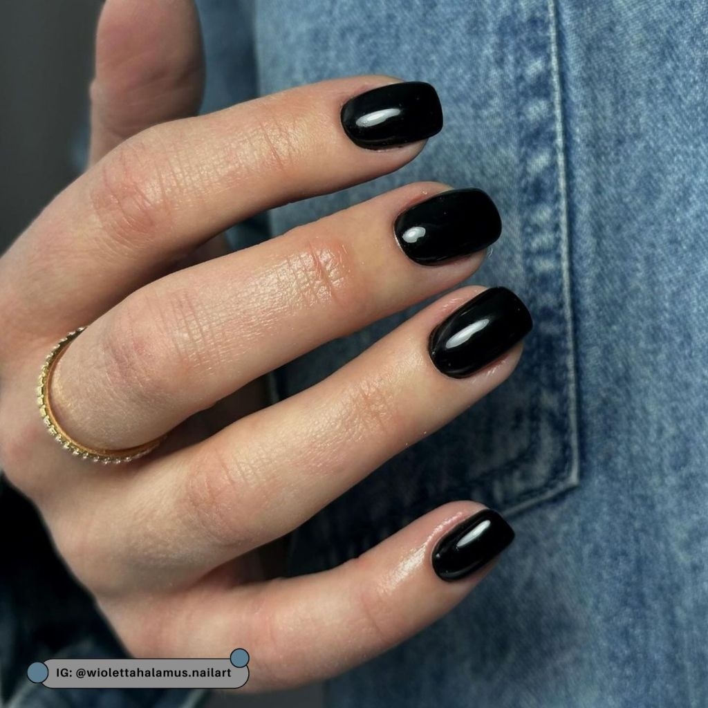 black short nail designs