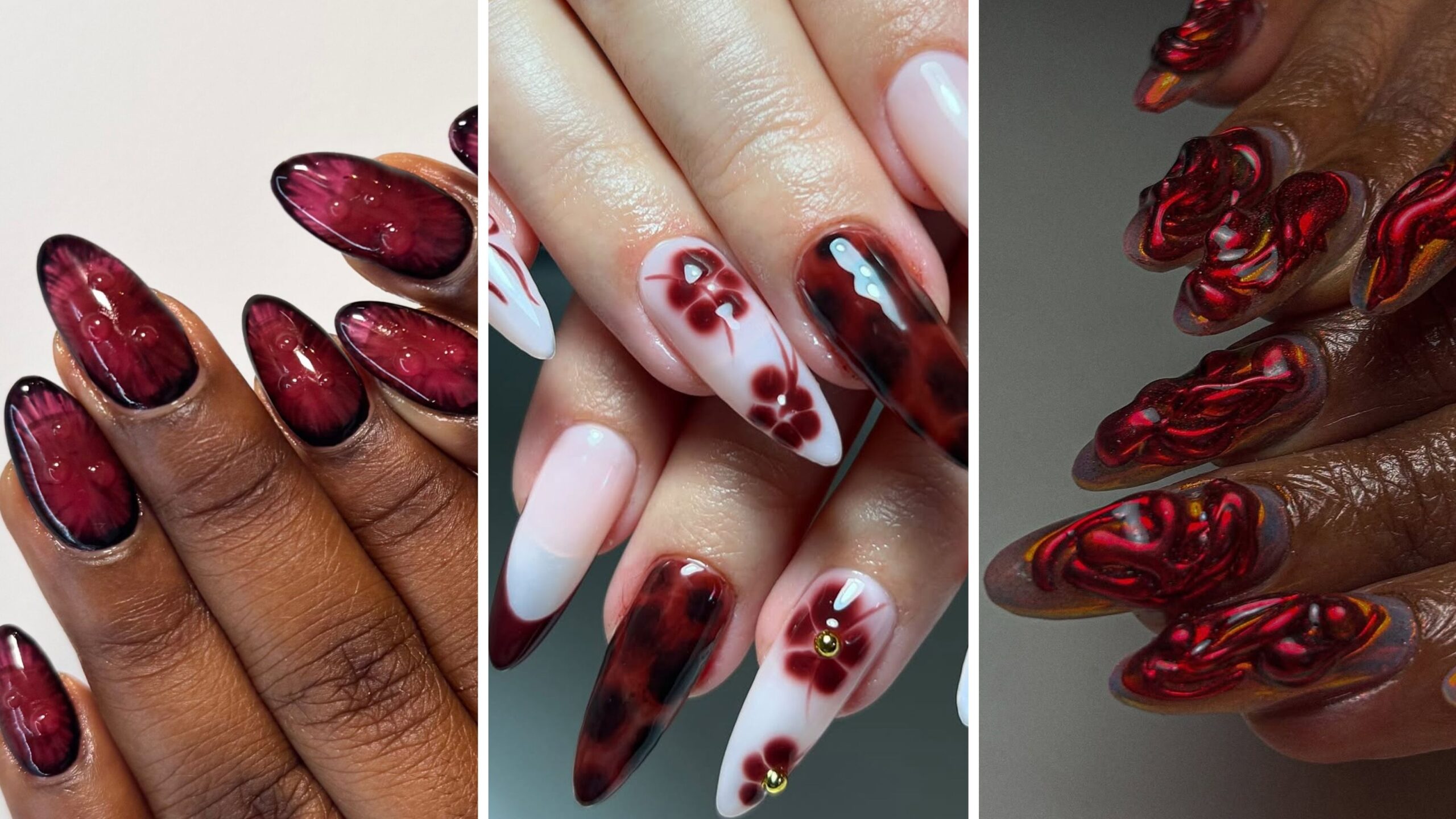 16 Dark Cherry Nail Art Ideas To Try In 2025 See Photos Allure