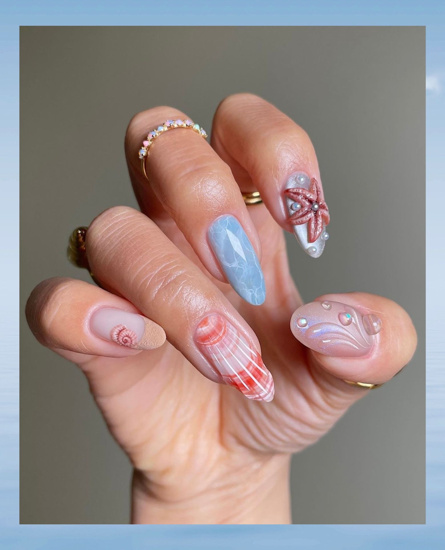 vacation nail inspo