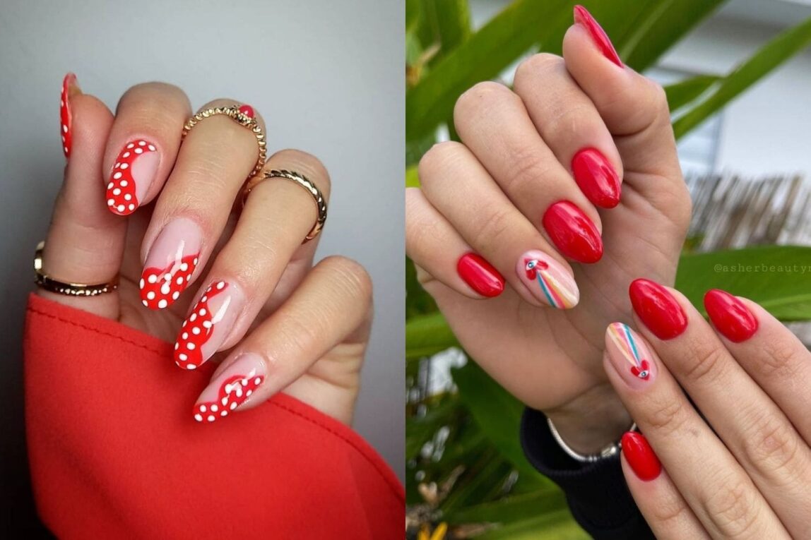 Red Color Nail Designs