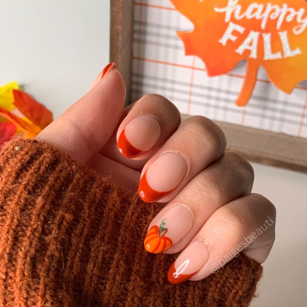 19 Pumpkin Nail Looks You ll Love This Fall College Fashion