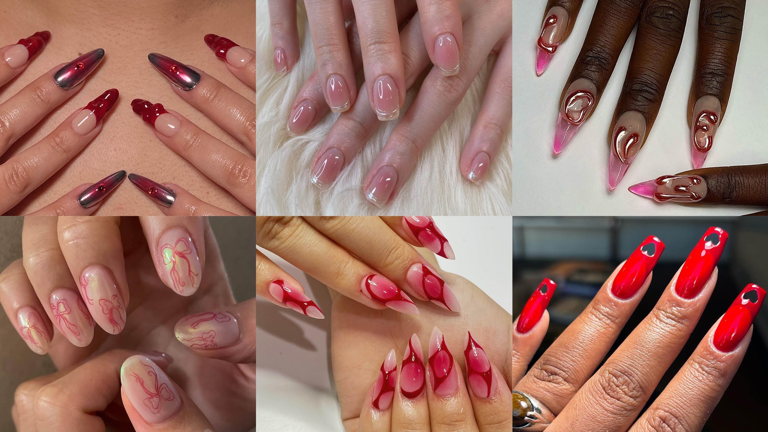 valentine nail inspo
