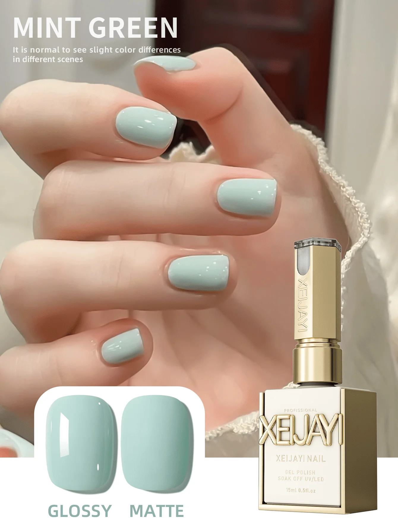 1Pc 15ML Mint Green Nail Gel Semi Permanent Nail Art Soaking UV LED Nail Salon DIY Nail Salon Gel For Spring And Summer AliExpress