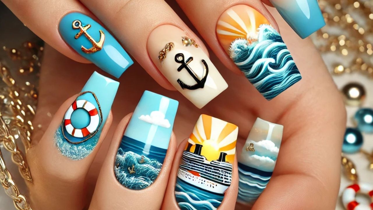 20 Fun Cruise Vacation Acrylic Nail Designs To Try