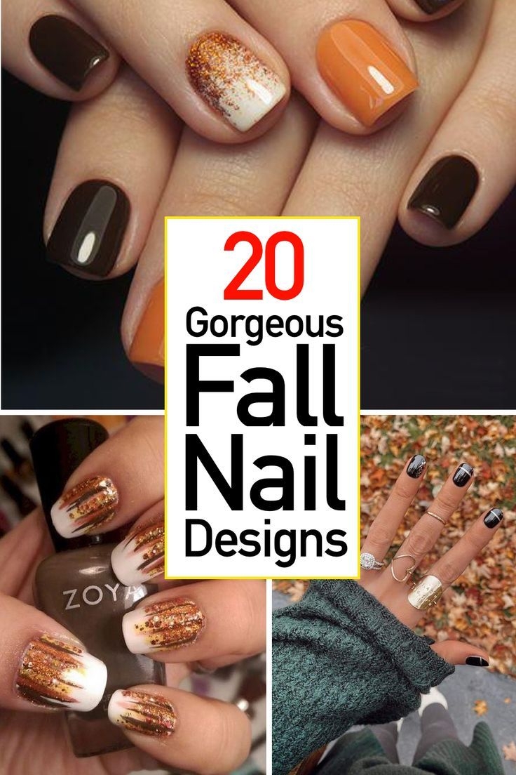 gel fall nail designs