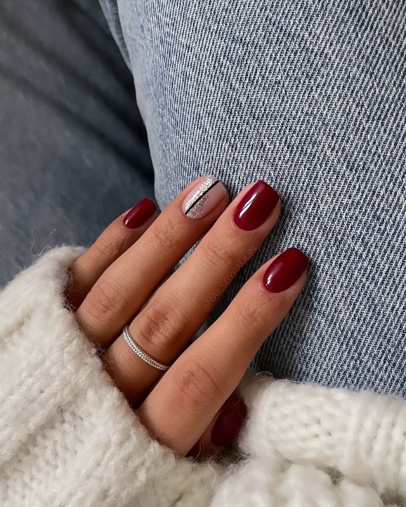 short red nail designs