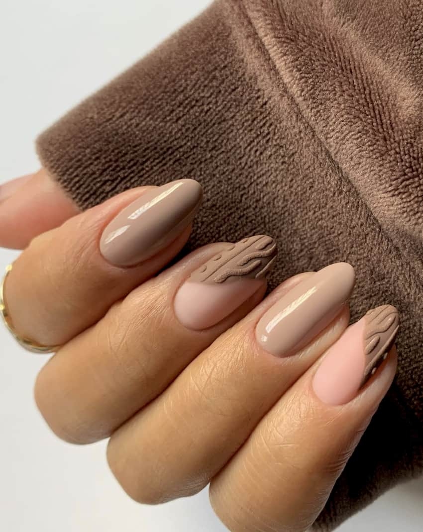 neutral color nail designs