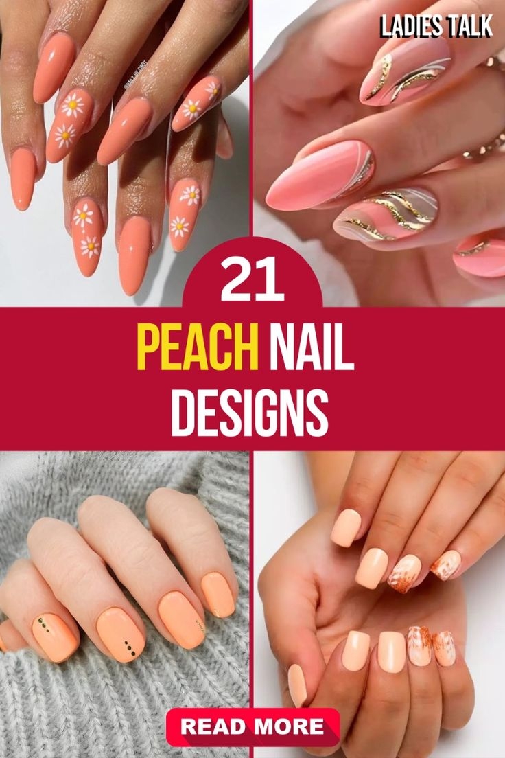 21 Fall Peach Nail Designs For A Stylish Look