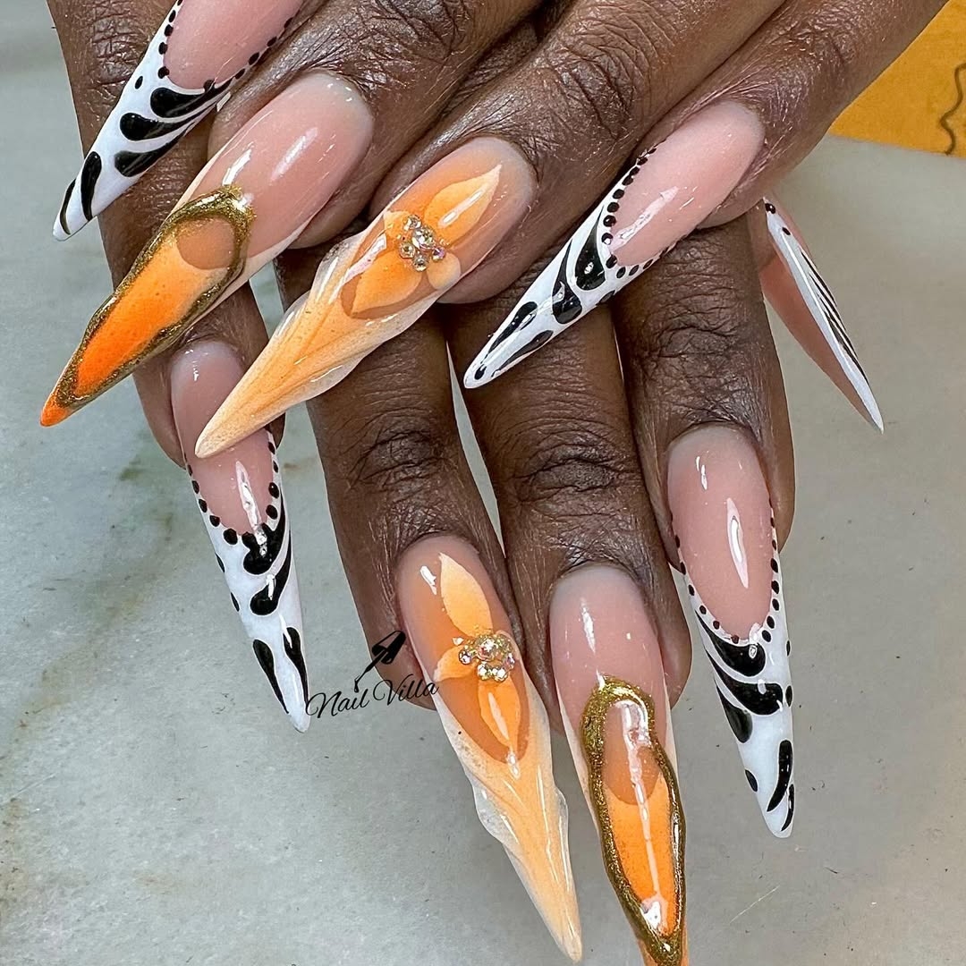 22 Stiletto Nail Ideas That Bring Bold Elegant Drama To Your Manicure
