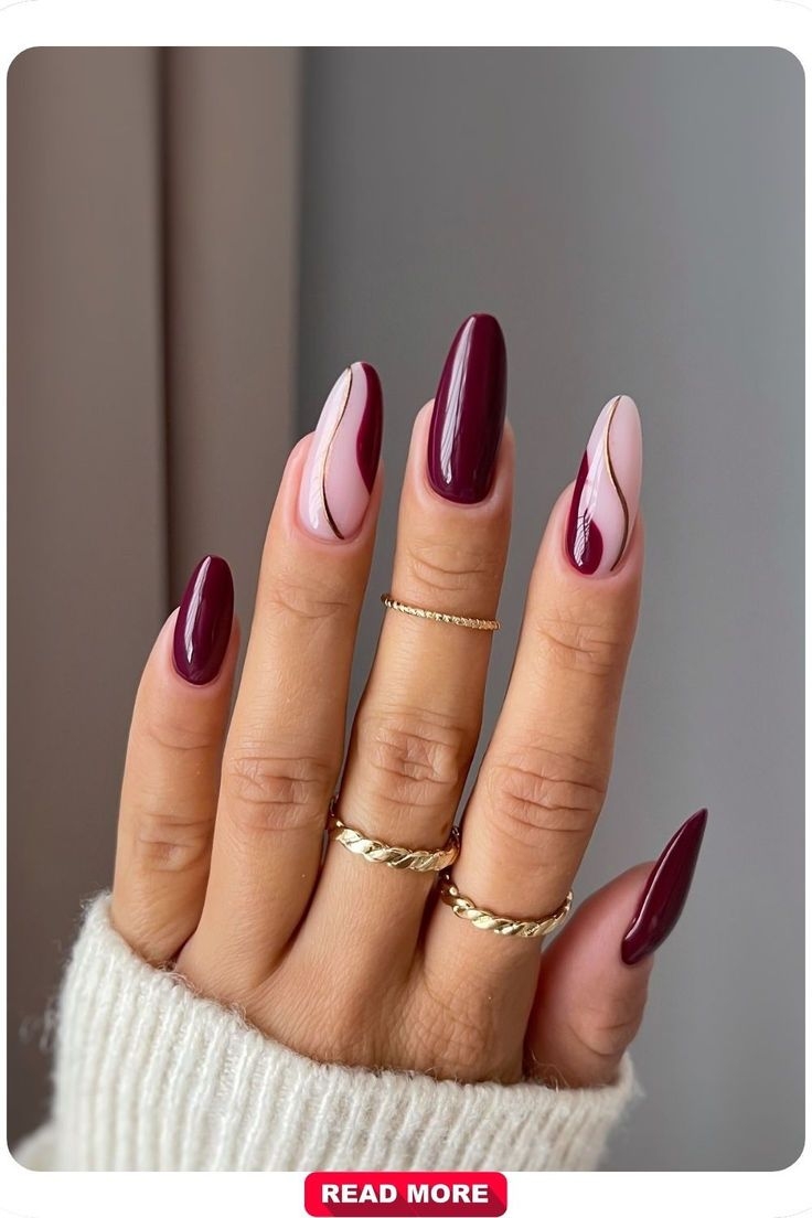 23 Classy Burgundy Nail Ideas 2025 