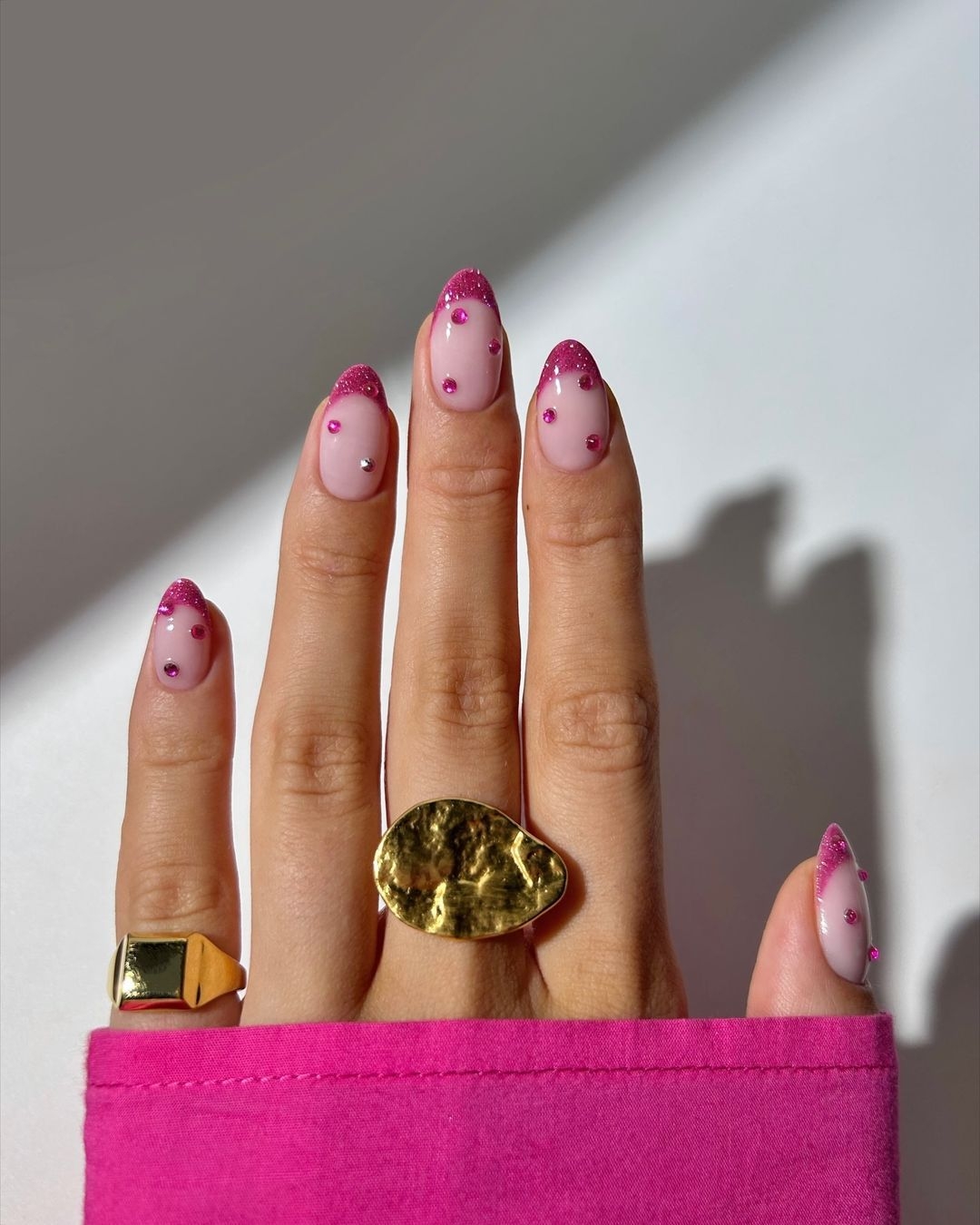 cute pink nail inspo