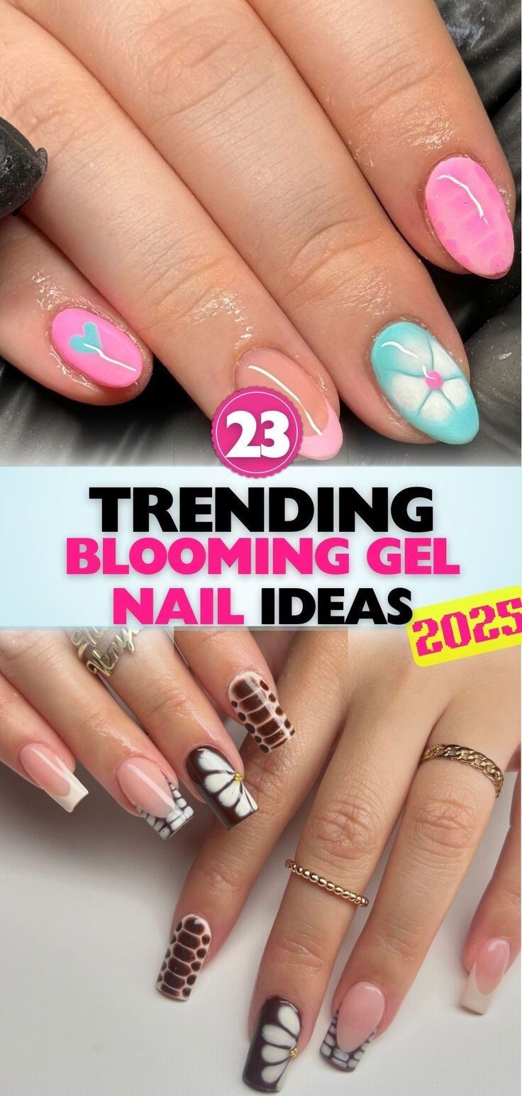 23 Stunning Blooming Gel Nail Ideas For 2025