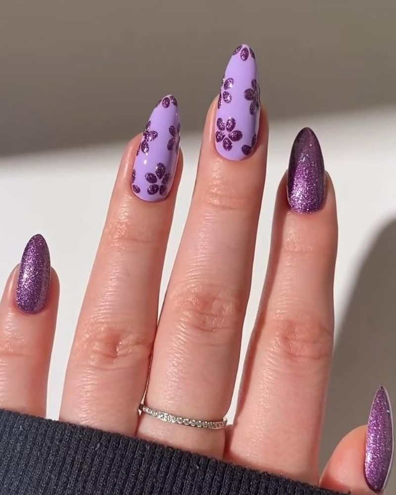 nail art designs in purple