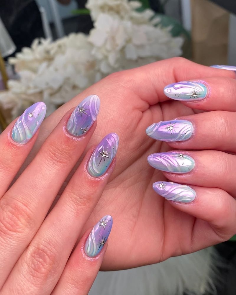 purple nail art designs