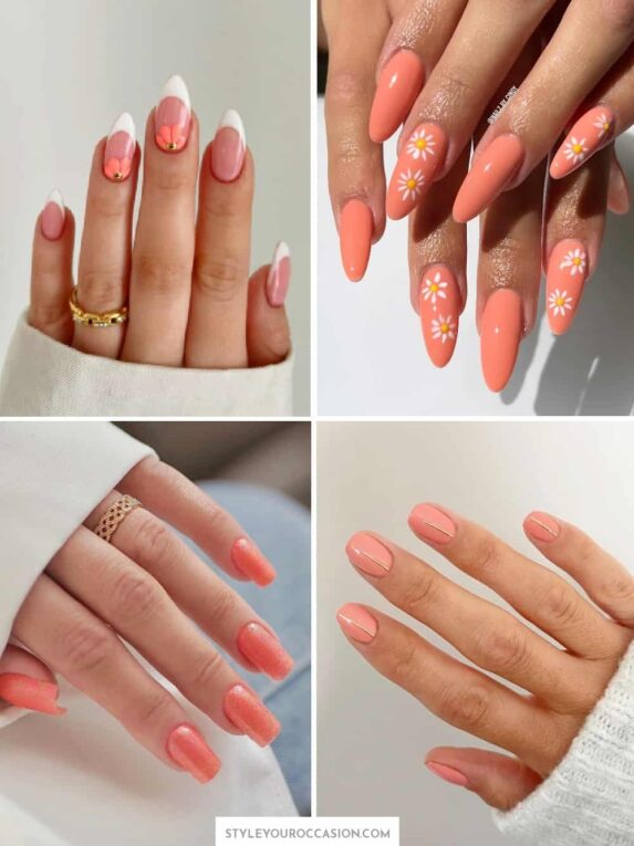 24 Gorgeous Coral Peach Nails You ll Love For 2024