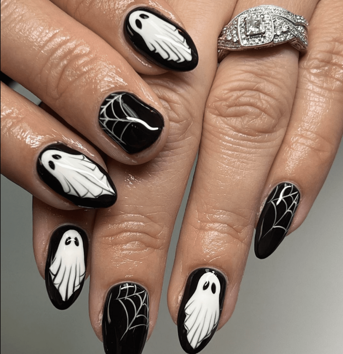 24 Halloween Nail Designs With Scary Ghosts You Will Love Nailz In Bloom