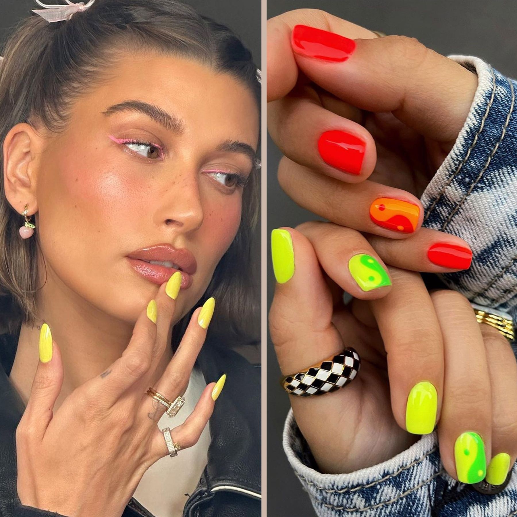 neon nail art designs