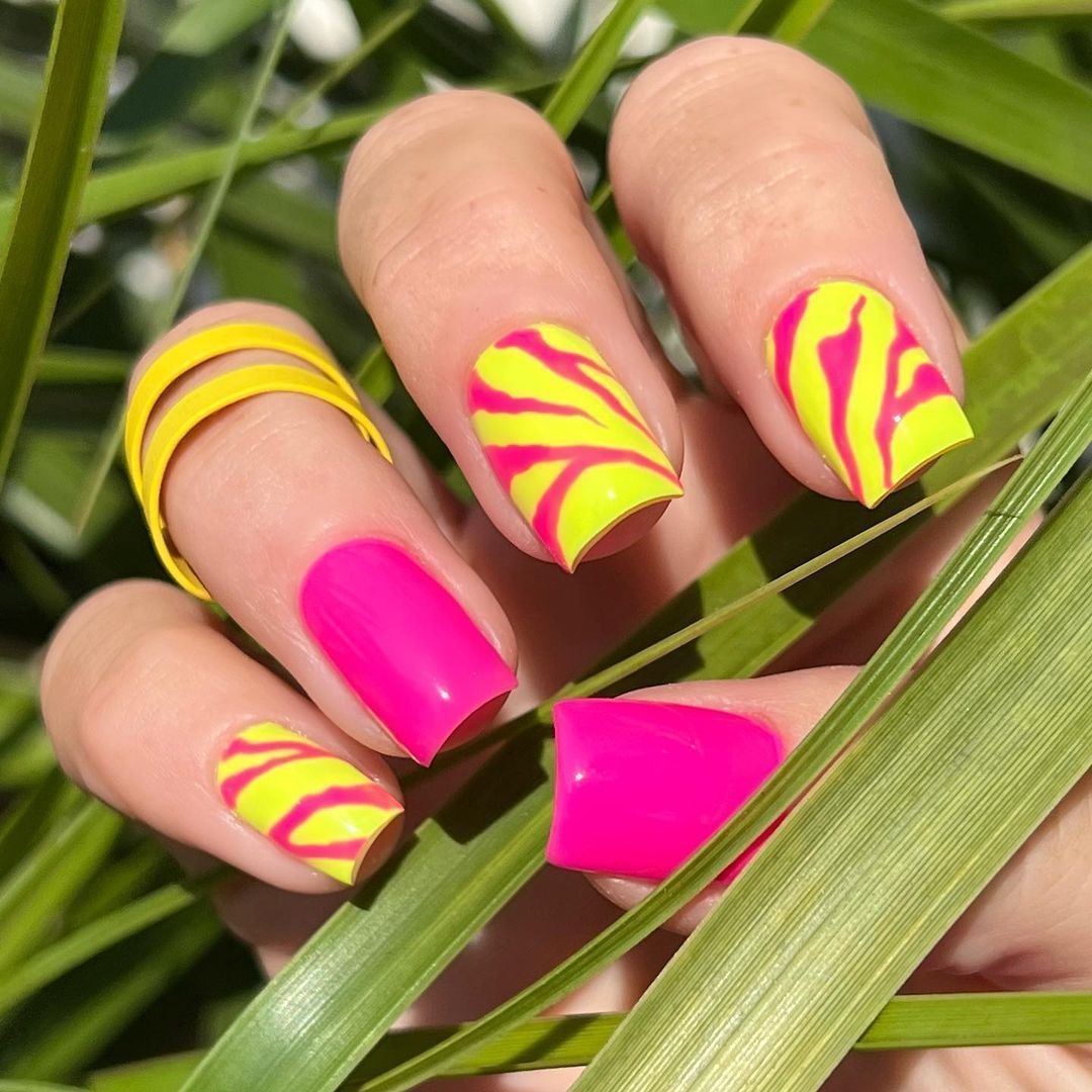 24 Neon Nail Ideas That Are Vibrant And Fun See Photos Allure