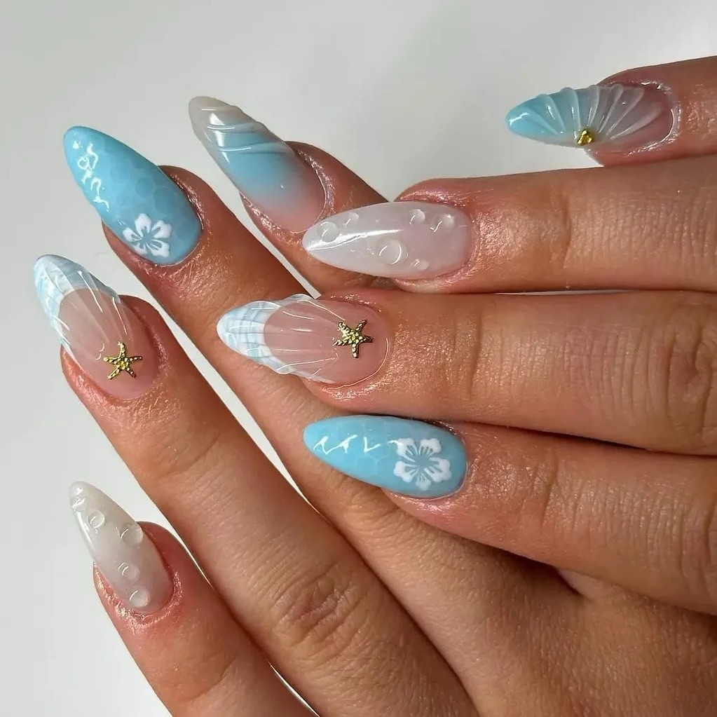 beach nails design beach nails design