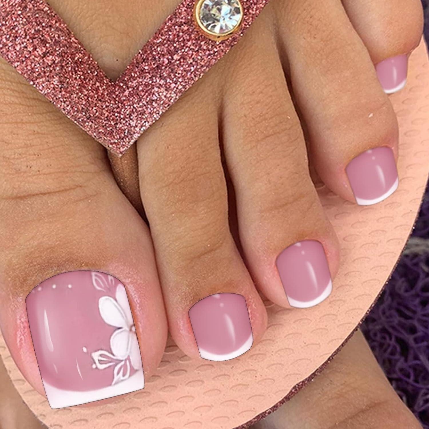 french nail designs for toes