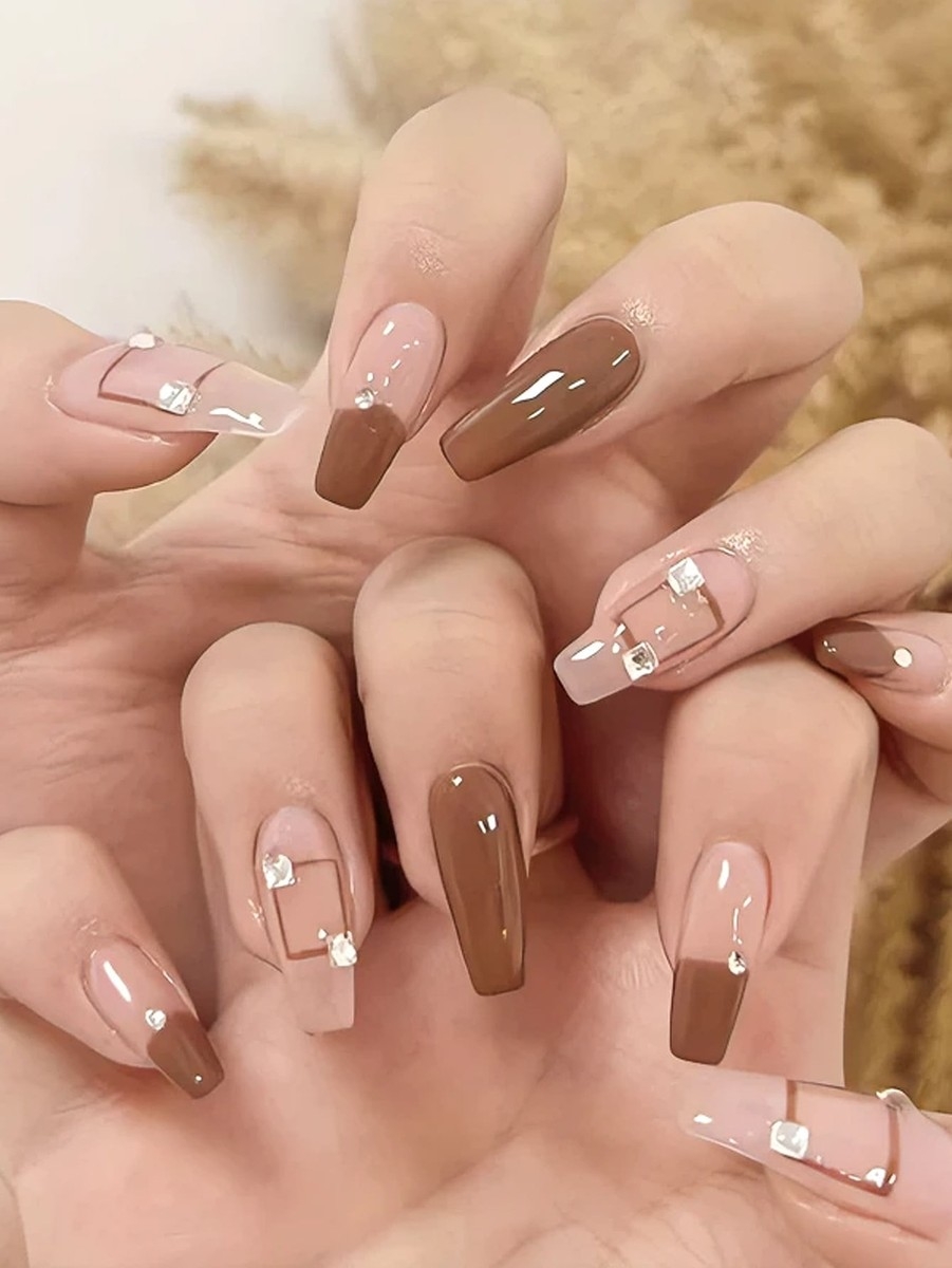 brown nails designs