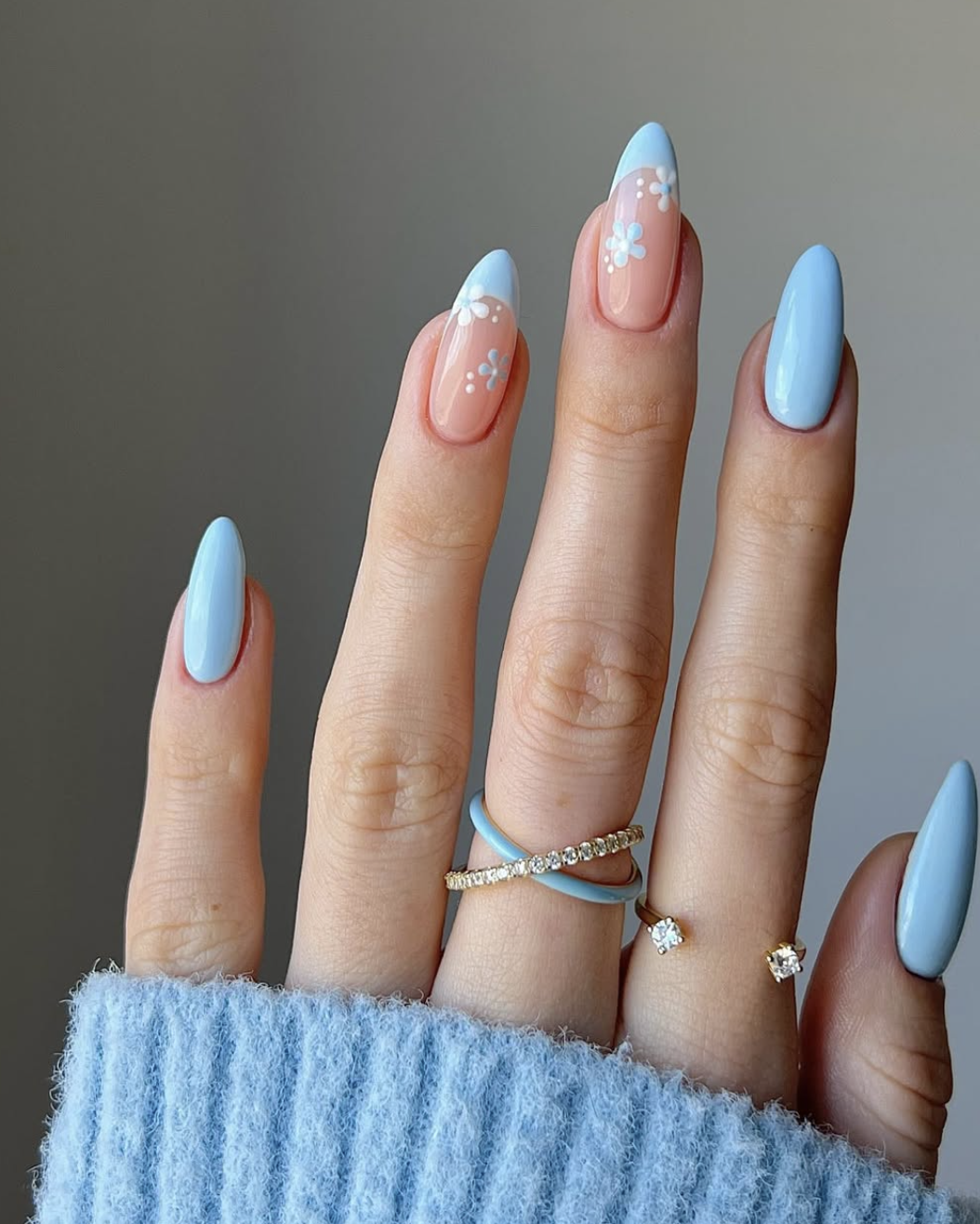 25 Baby Blue Nail Ideas That Nail Understated Perfection Nailz In Bloom