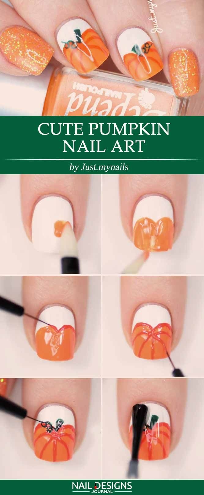 pumpkin nail designs