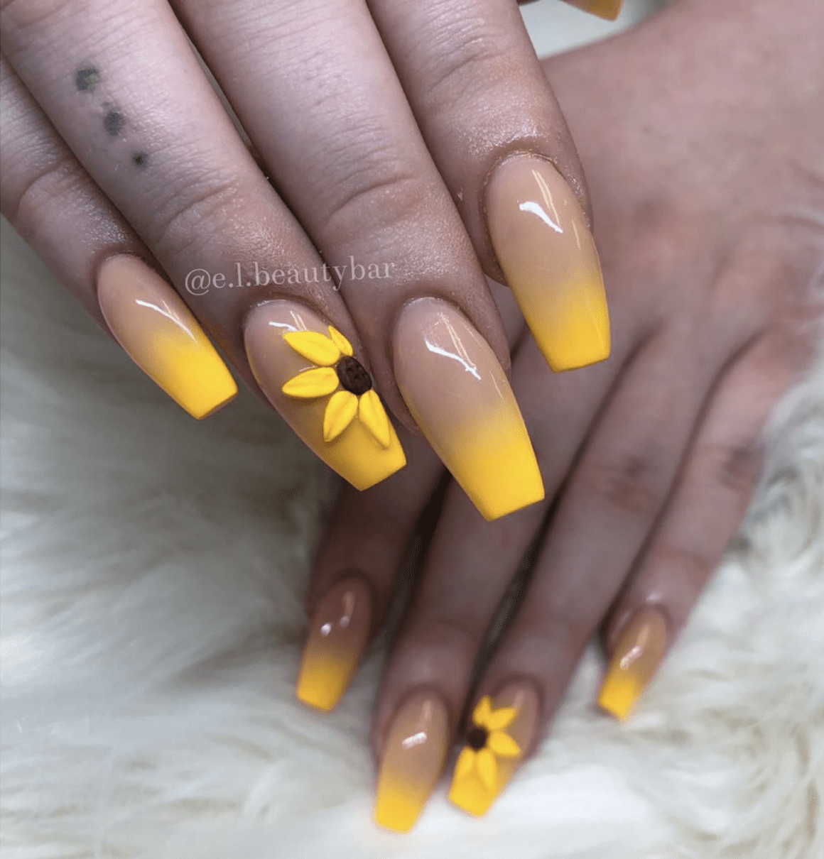 25 Yellow Nail Designs With Sunflowers For Stunning Nails Nailz In Bloom