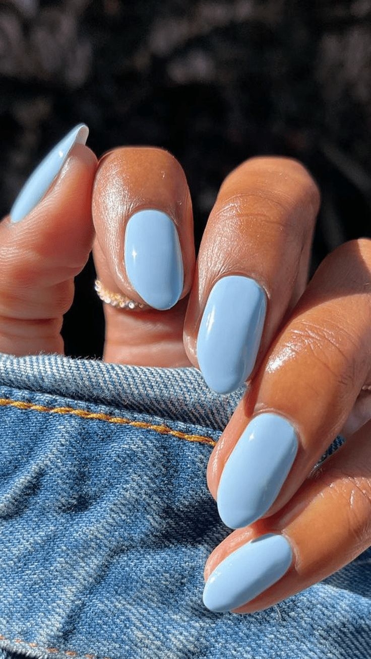 26 Baby Blue Nail Ideas That Put An Elevated Twist On The Classic Color