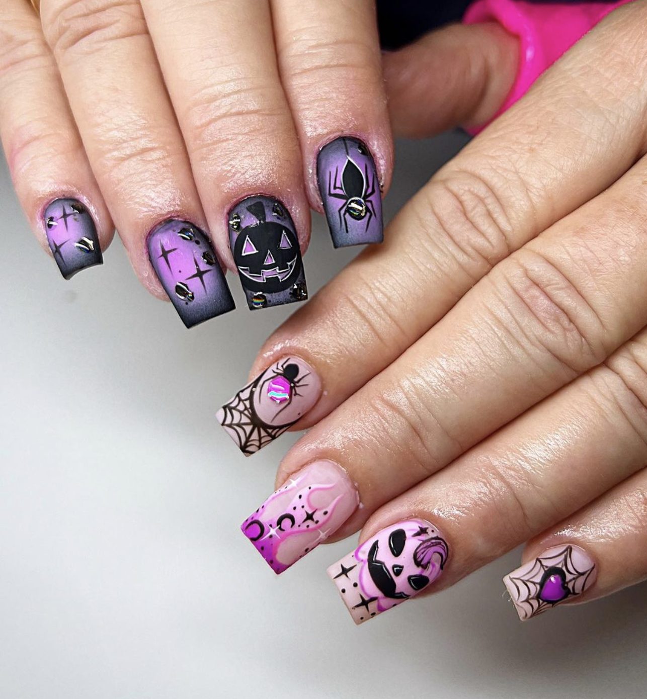 halloween acrylic nail designs