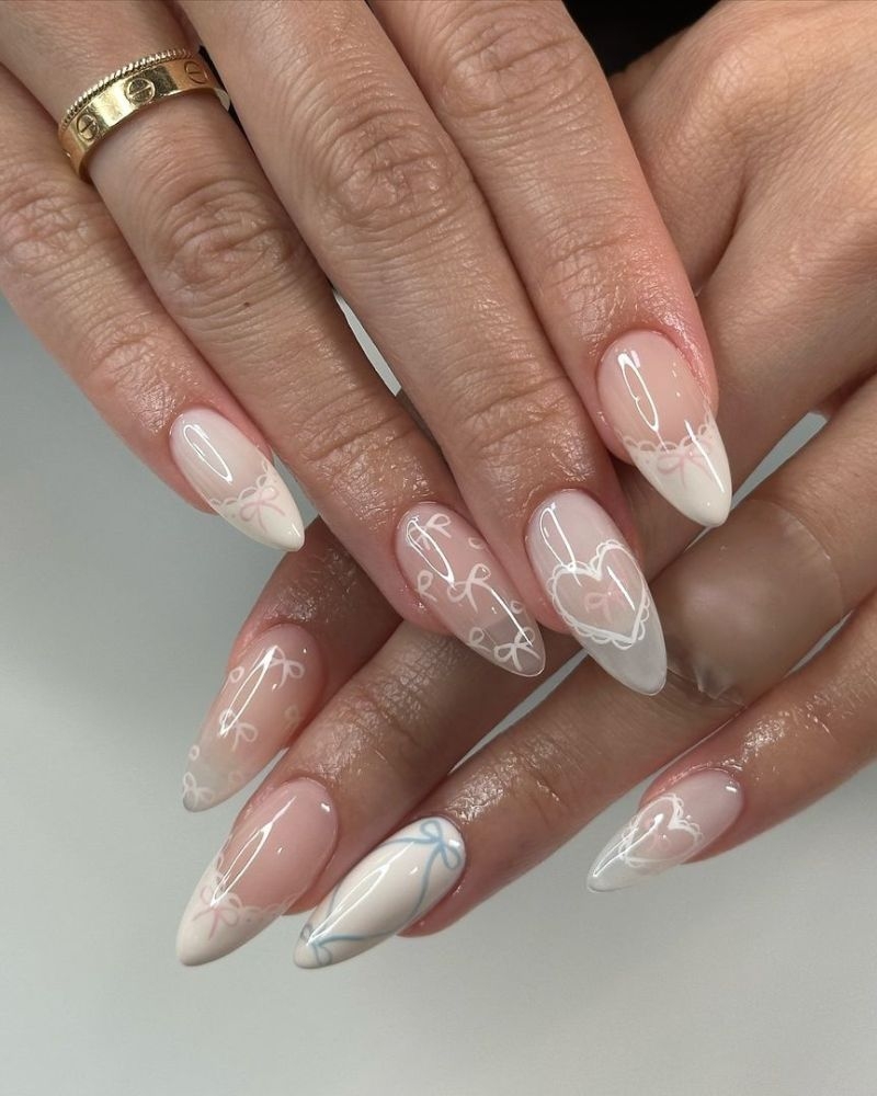 cute white nail designs