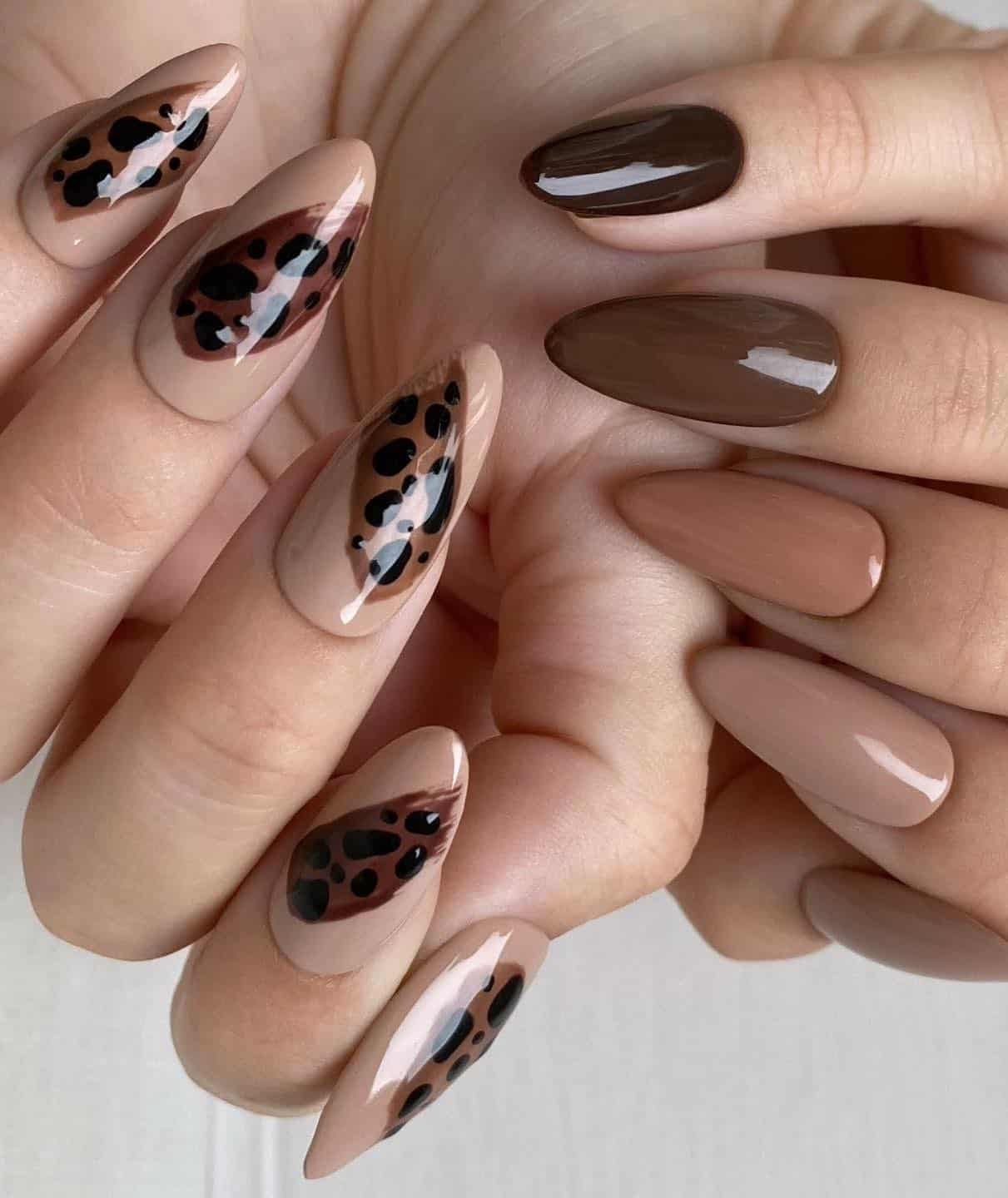27 Brown Nails That Are Anything But Basic Marble Swirls Etc 
