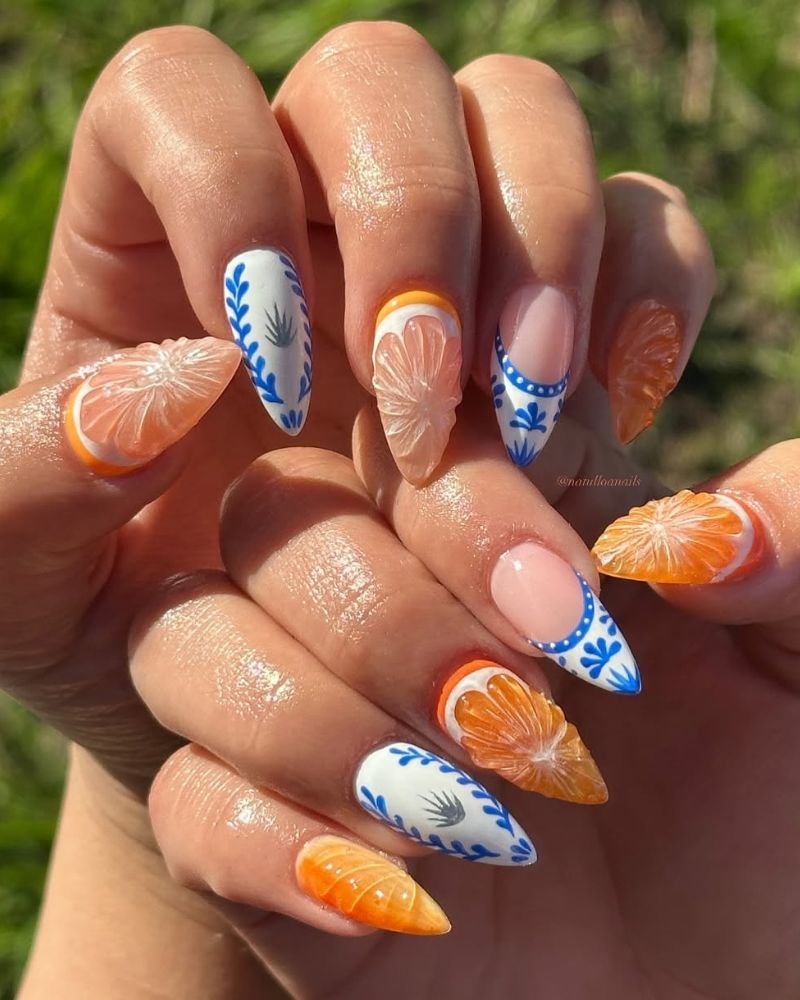 27 Orange Nail Art Designs For A Not So Ordinary Look