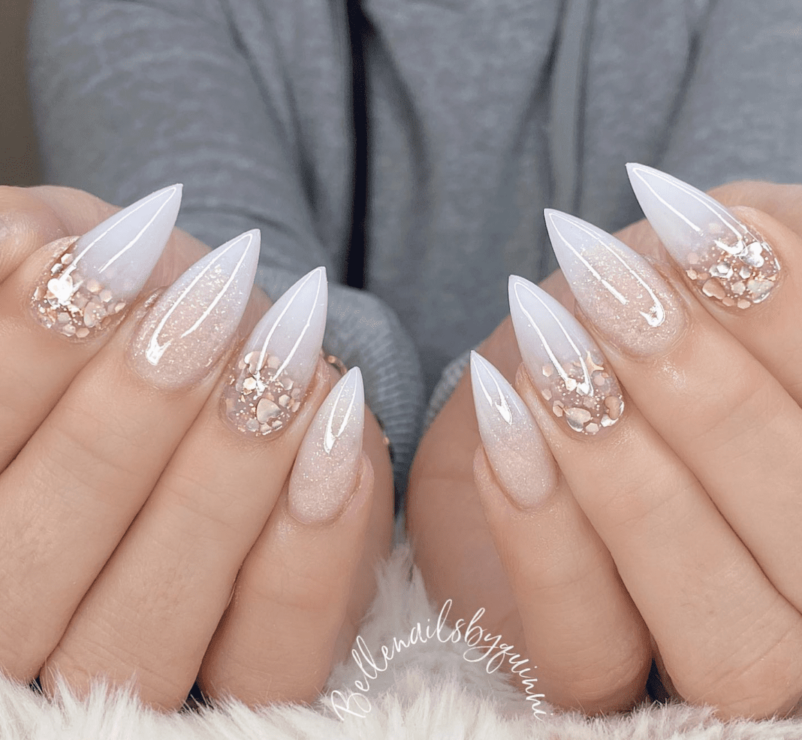 white nails design