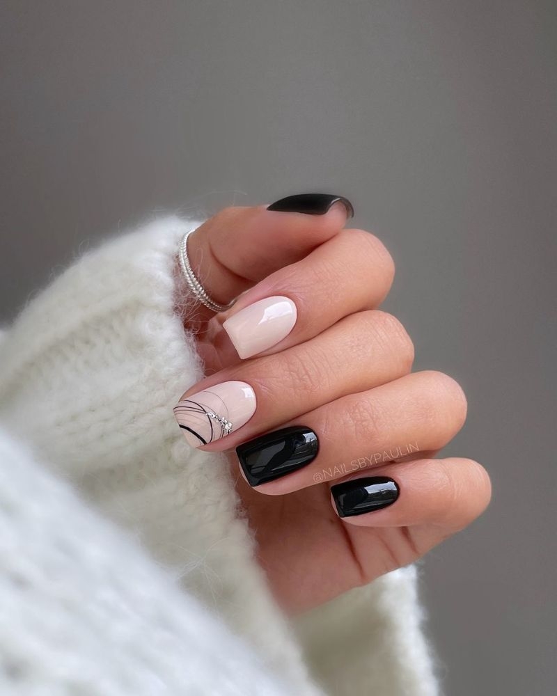 29 Black Nails With Black Tips To Make You Feel Divine 29 Black Nails With Black Tips To Make You Feel Divine